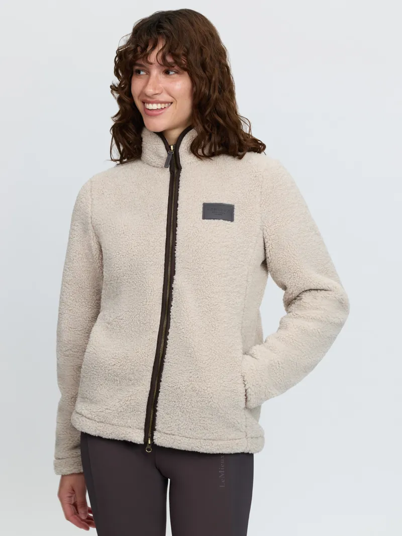 LeMieux Heritage Borg Zip Through Jacket Ladies in Stone