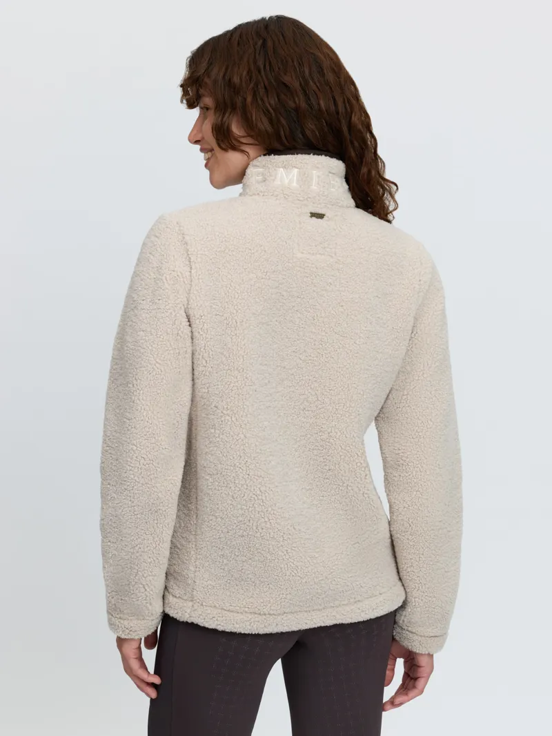 LeMieux Heritage Borg Zip Through Jacket Ladies in Stone-3
