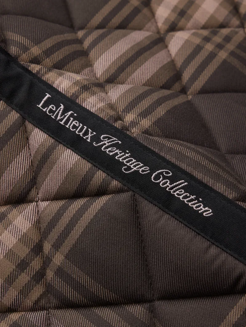 LeMieux Heritage Check Dressage Square in Cocoa-2