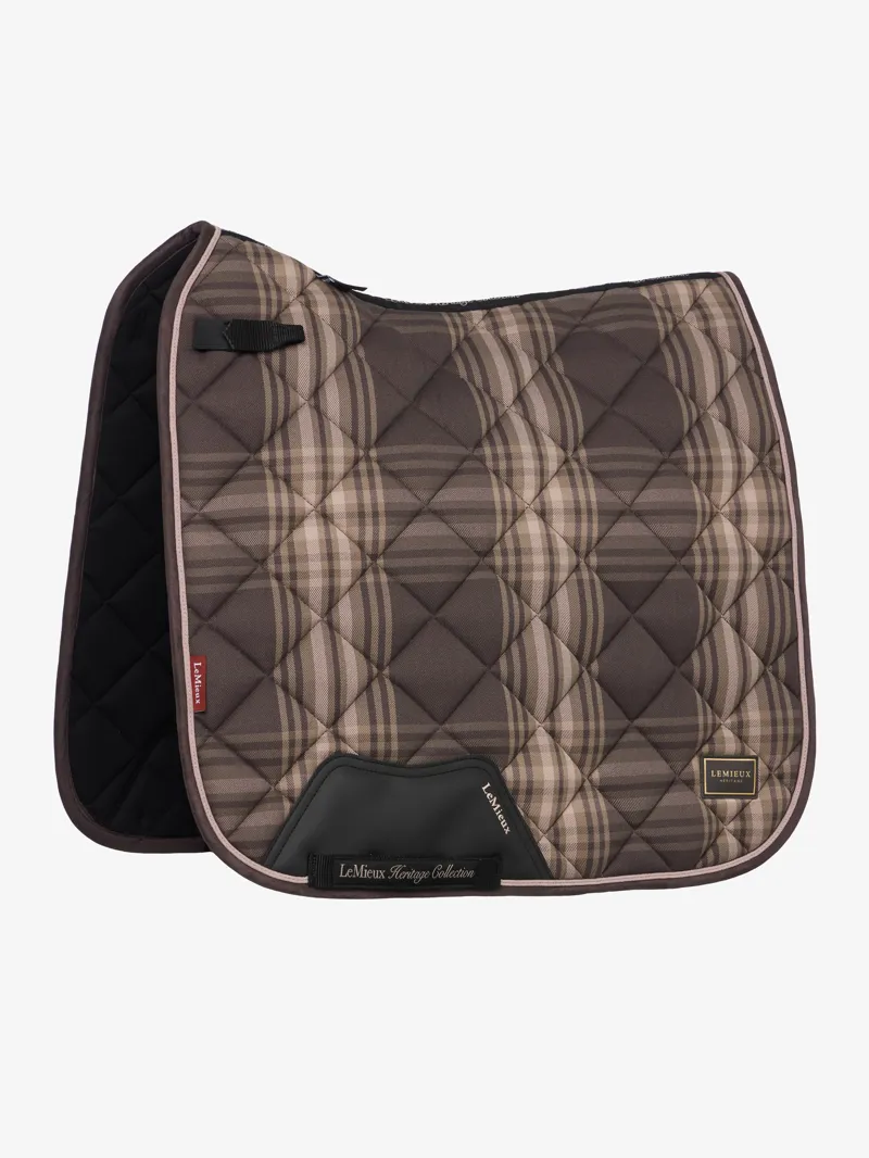 LeMieux Heritage Check Dressage Square in Cocoa
