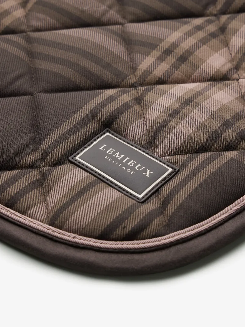 LeMieux Heritage Check Dressage Square in Cocoa-4