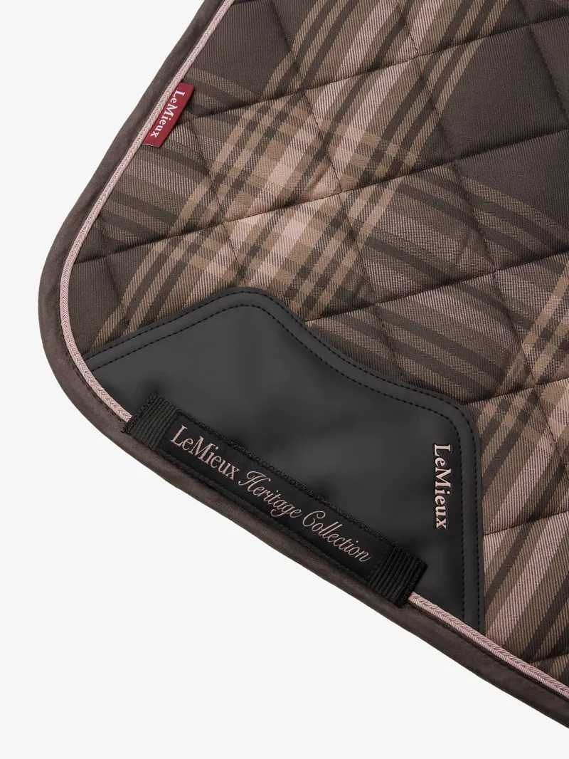 LeMieux Heritage Check Dressage Square in Cocoa-5