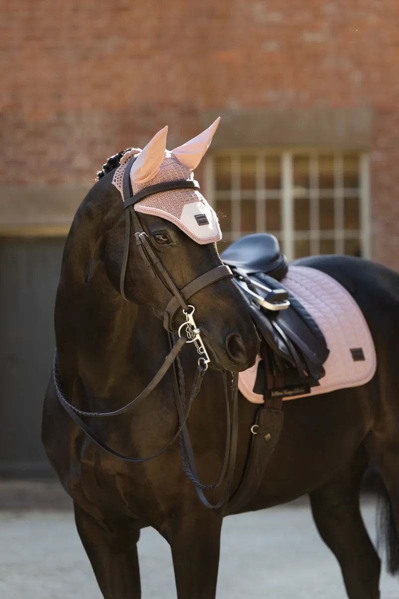 LeMieux Heritage Fly Hood in Wild Rose-2