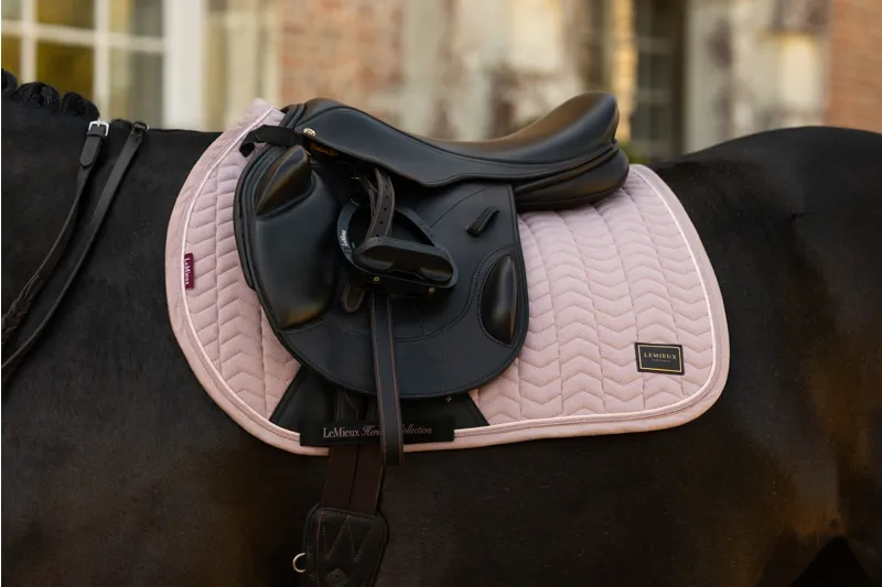 LeMieux Heritage Herringbone Jump Square in Wild Rose-2