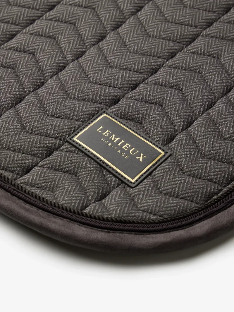 LeMieux Heritage Herringbone Dressage Square in Cocoa-5