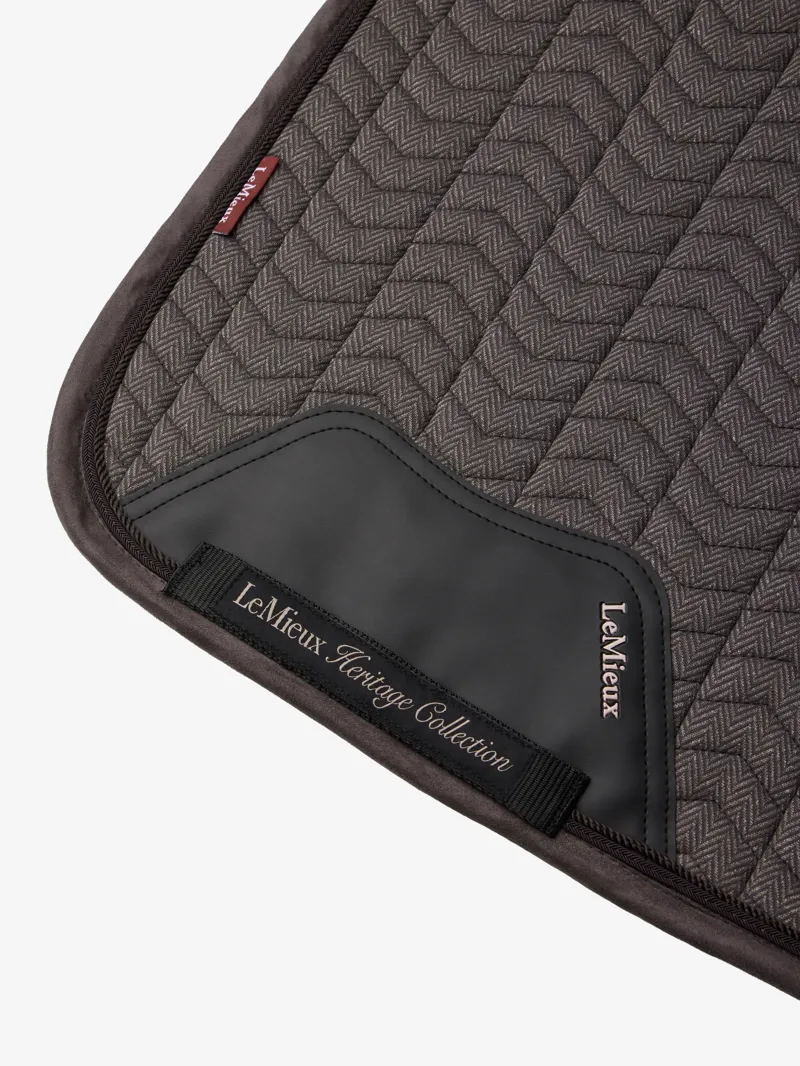 LeMieux Heritage Herringbone Dressage Square in Cocoa-4