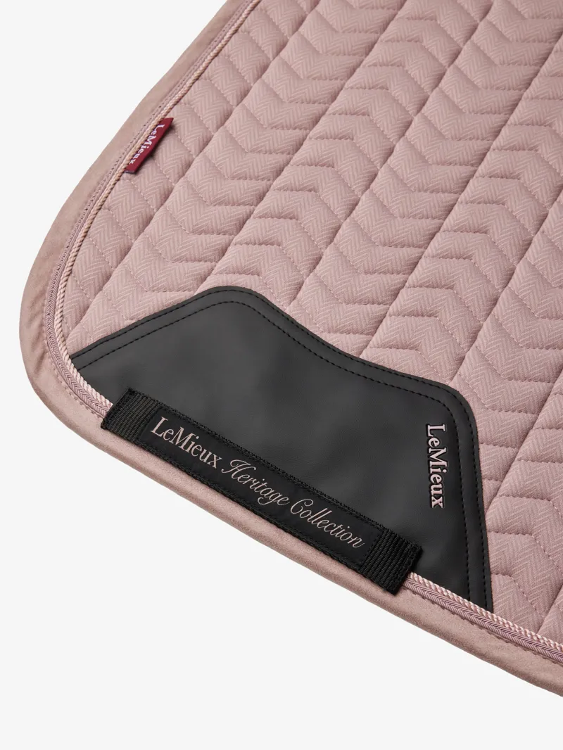 LeMieux Heritage Herringbone Dressage Square in Wild Rose-3