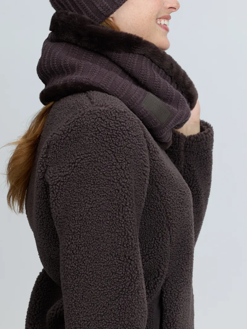 LeMieux Heritage Knitted Snood in Cocoa-1