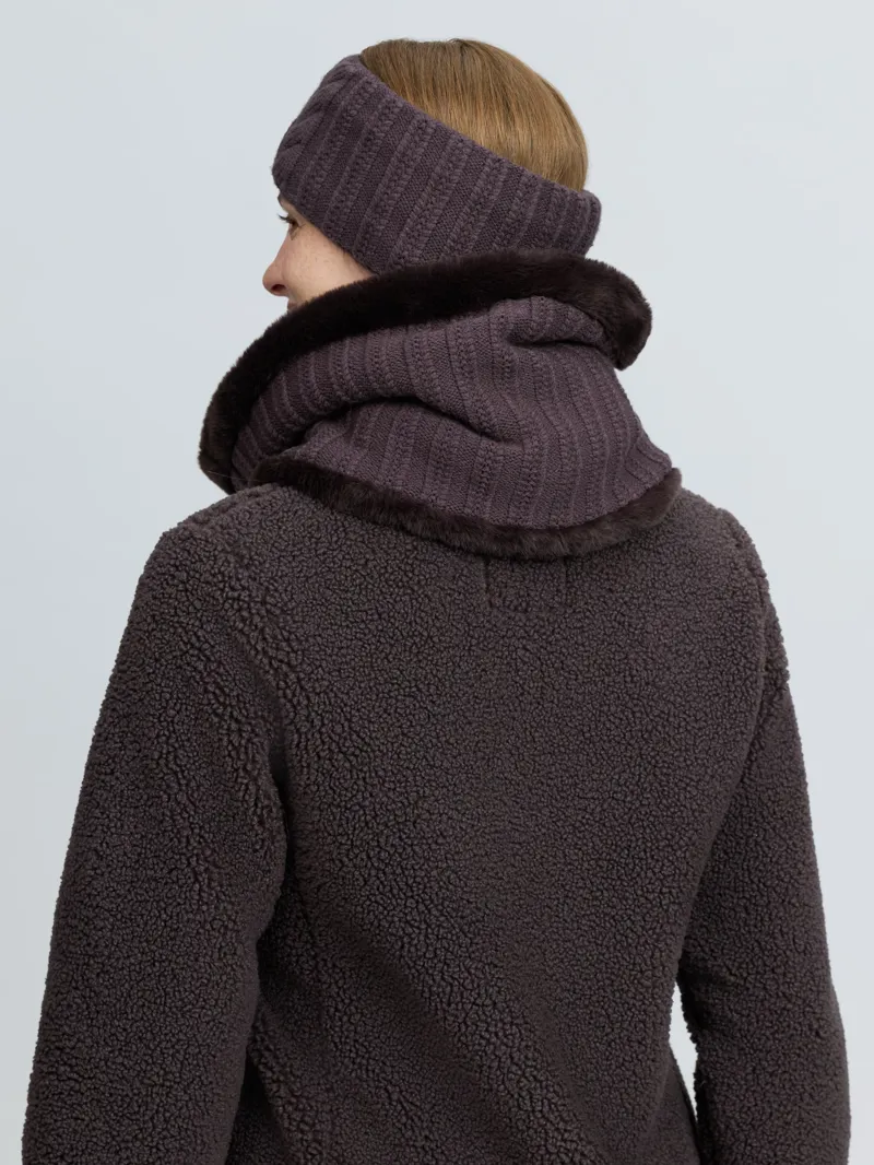 LeMieux Heritage Knitted Snood in Cocoa-4