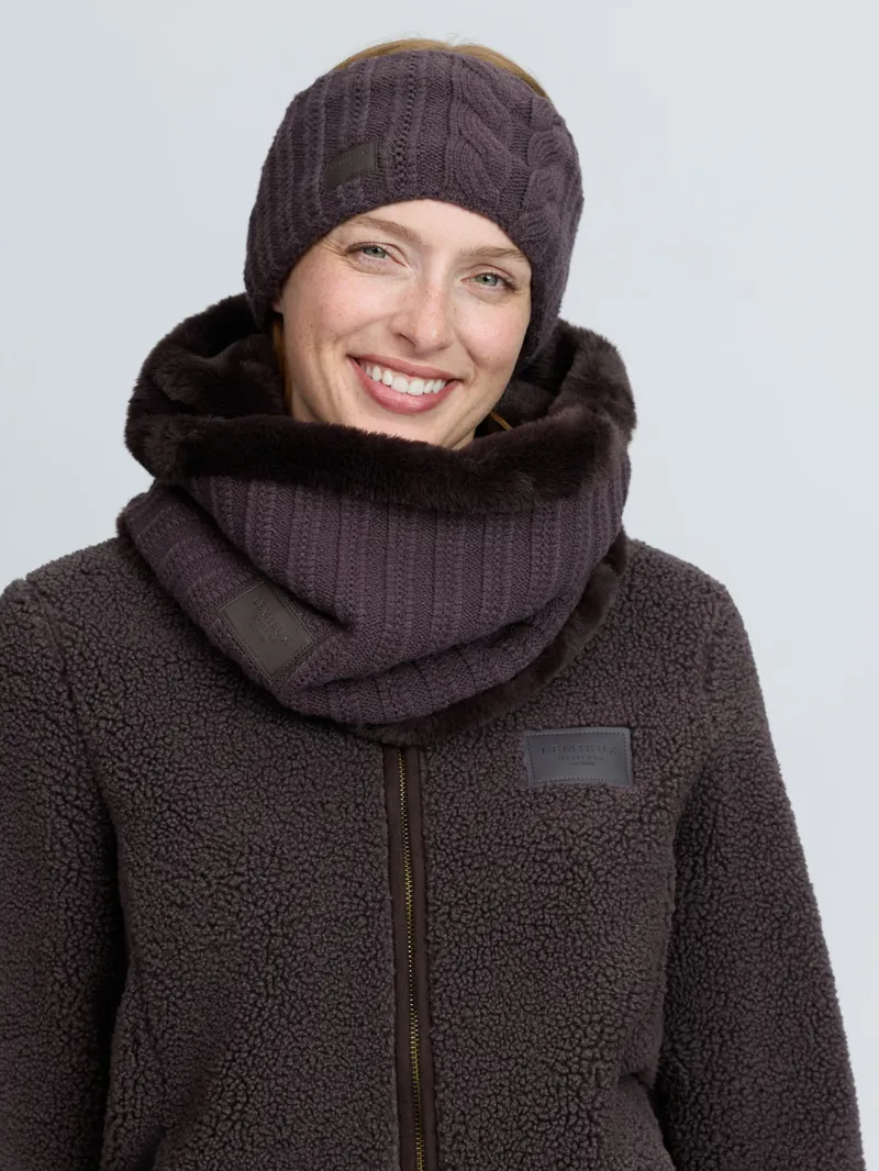 LeMieux Heritage Knitted Snood in Cocoa