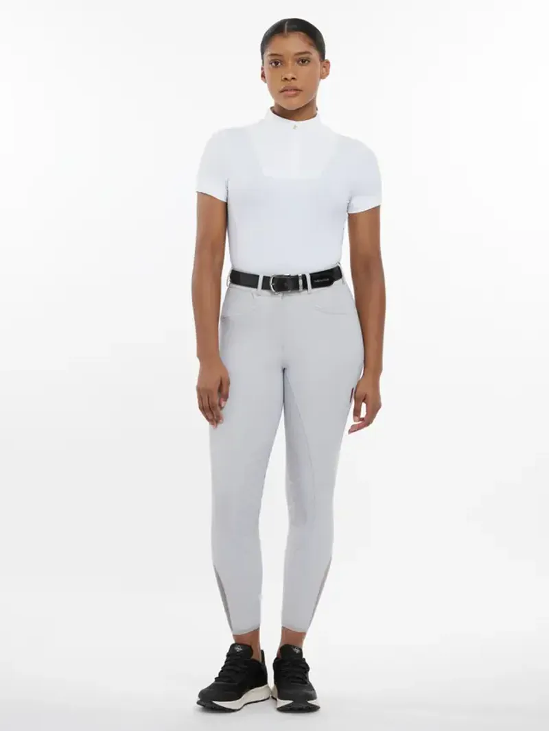 LeMieux Imogen Knee Grip Breeches in Light Grey-3