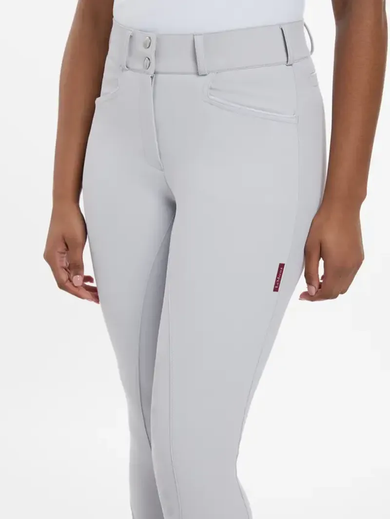 LeMieux Imogen Knee Grip Breeches in Light Grey-2