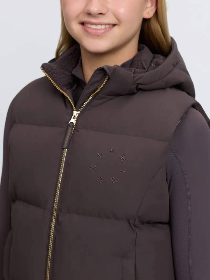 LeMieux Joey Young Rider Hooded Gilet in Cocoa-8