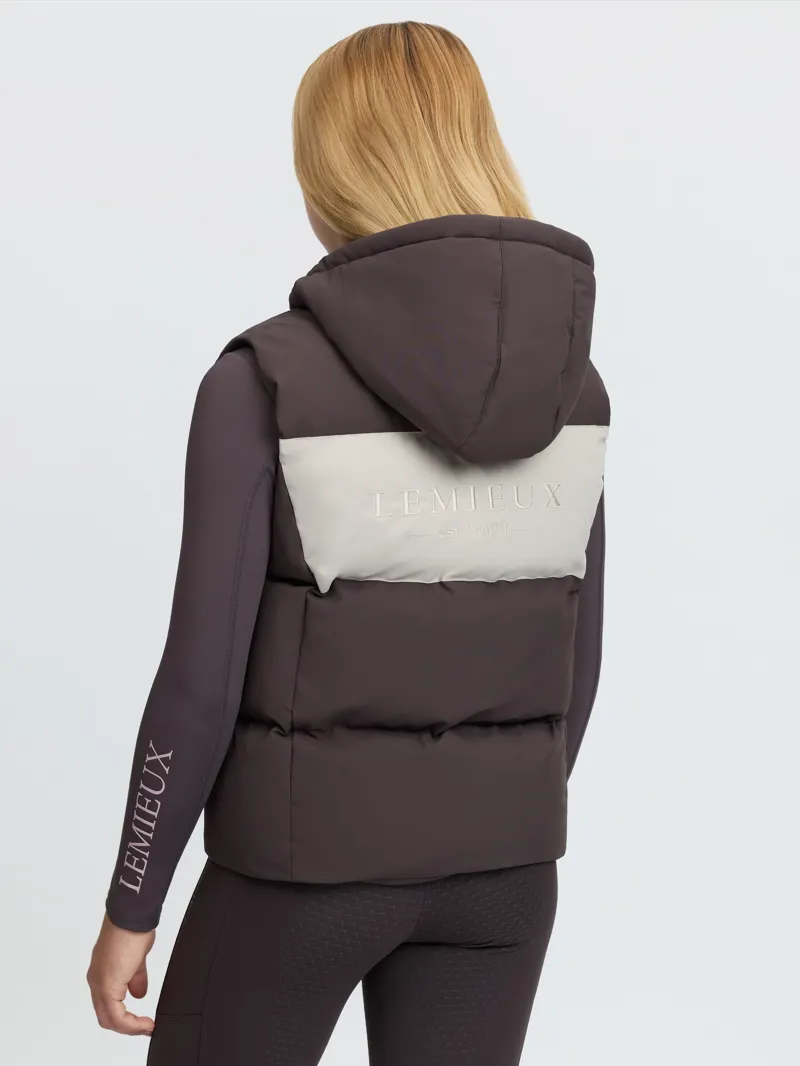 LeMieux Joey Young Rider Hooded Gilet in Cocoa-10