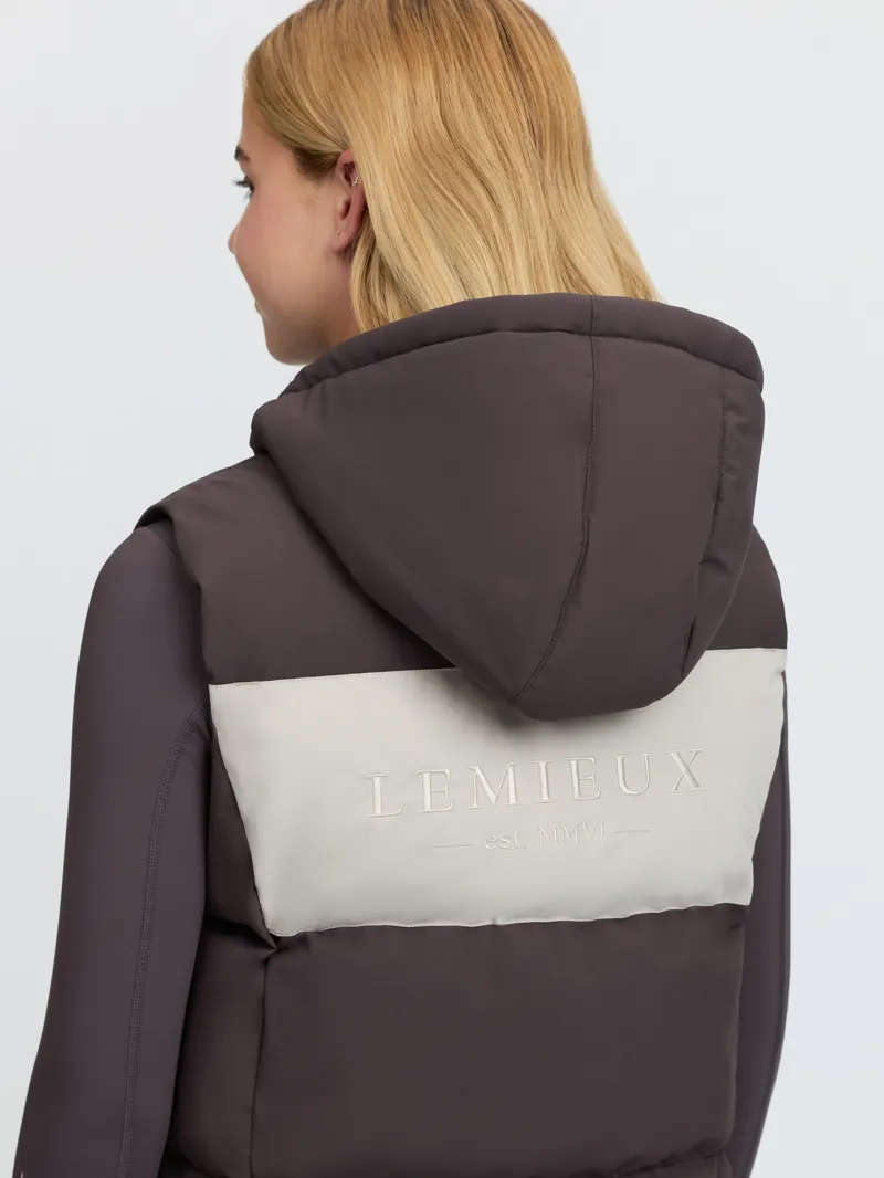 LeMieux Joey Young Rider Hooded Gilet in Cocoa-7