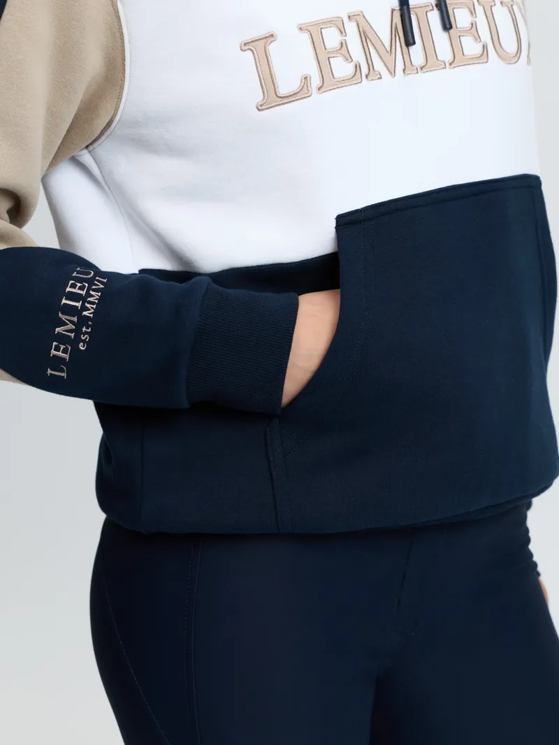 LeMieux Kadie Colour Block Hoodie Ladies in Navy-4