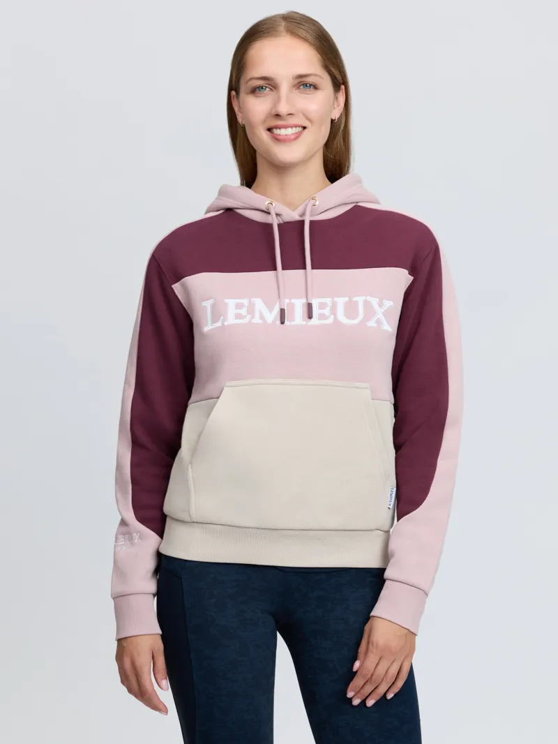 LeMieux Kadie Colour Block Hoodie Ladies in Wild Rose