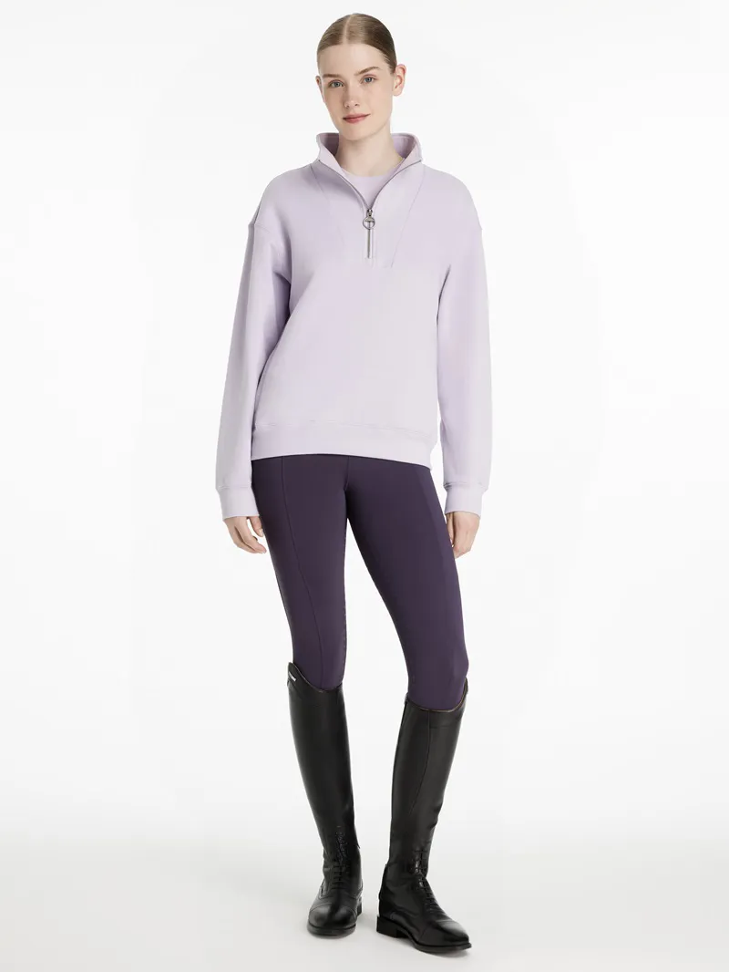 LeMieux Kiera Quarter Zip Sweatshirt Ladies in Lilac-4