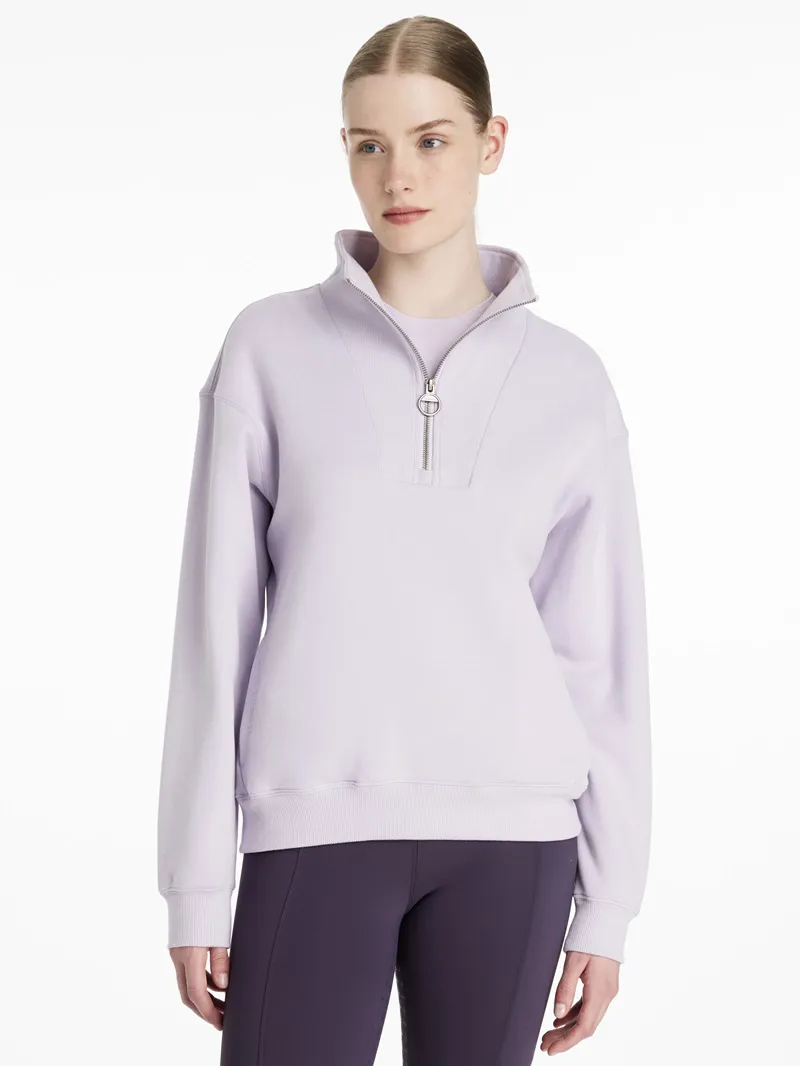 LeMieux Kiera Quarter Zip Sweatshirt Ladies in Lilac