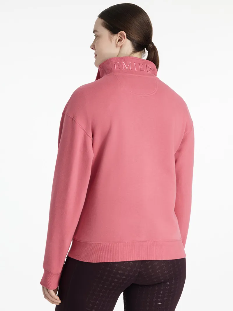LeMieux Kiera Quarter Zip Sweatshirt Ladies in Cranberry-2