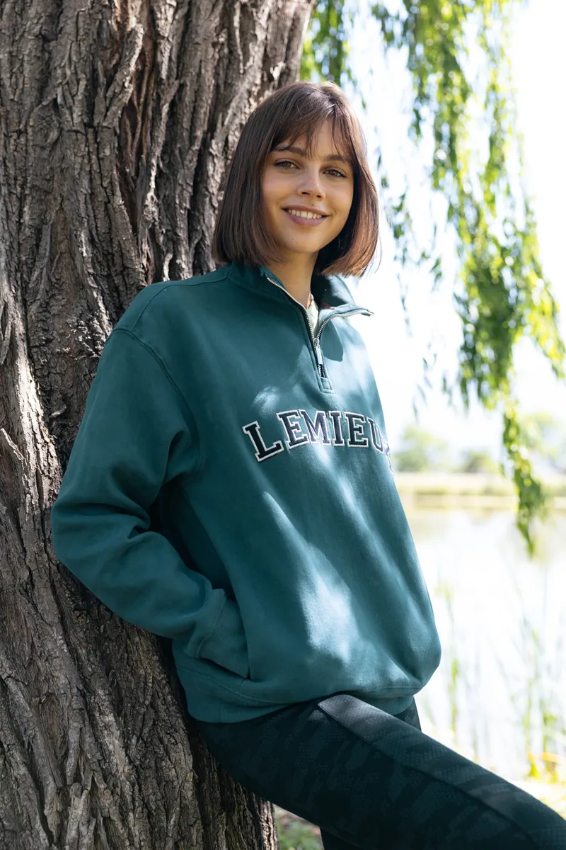 LeMieux Kelsie Quarter Neck Sweat Ladies in Jungle-6