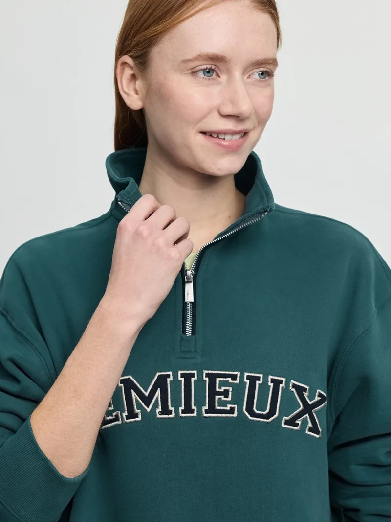 LeMieux Kelsie Quarter Neck Sweat Ladies in Jungle-1