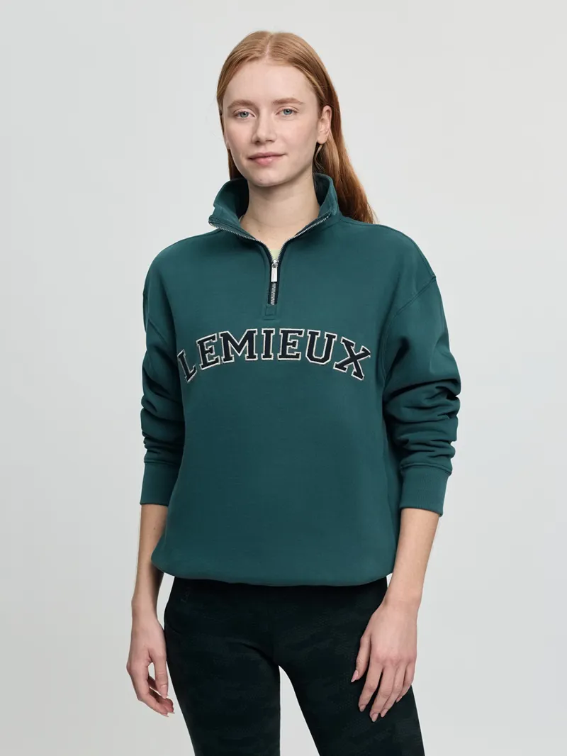 LeMieux Kelsie Quarter Neck Sweat Ladies in Jungle-3