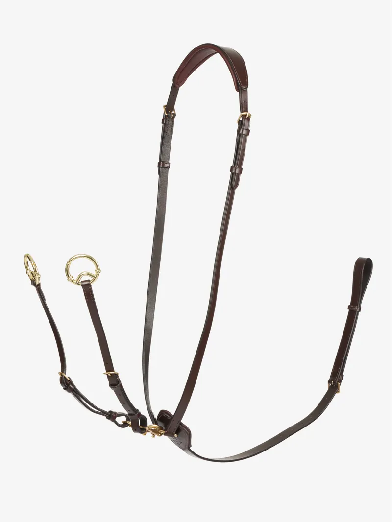 LeMieux Kudos Running Martingale in Brown and Brass