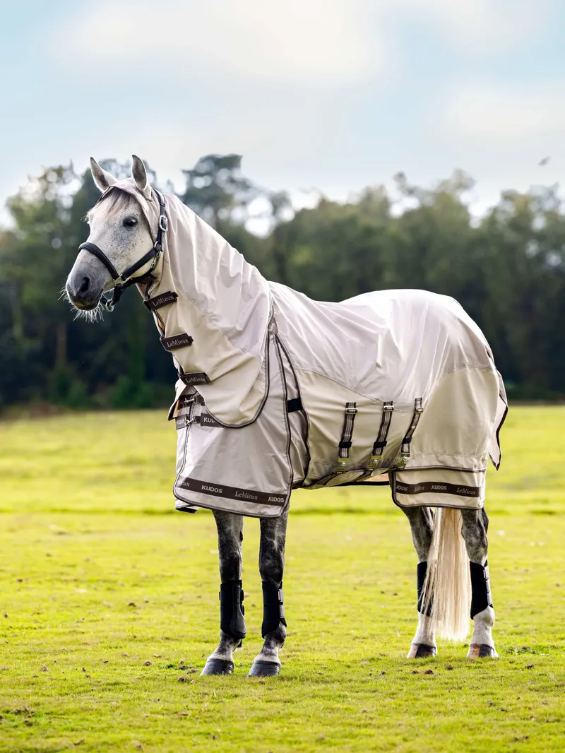 LeMieux Kudos Shower Pro Sweet Itch Rug in Stone