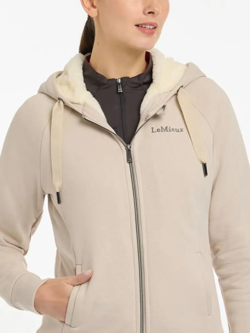 LeMieux Leia Lined Hoodie Ladies in Stone-2