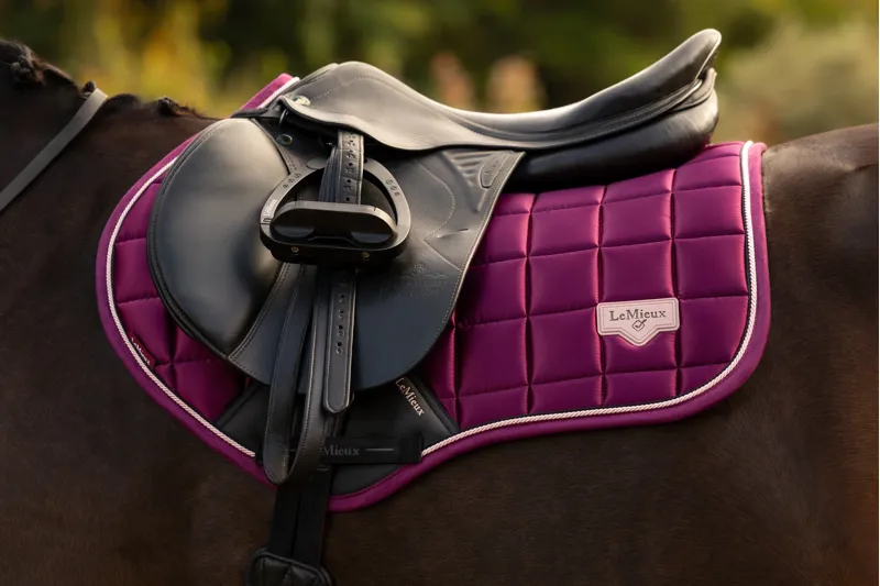 LeMieux Loire Classic Close Contact Saddle Pad in Blackberry-3
