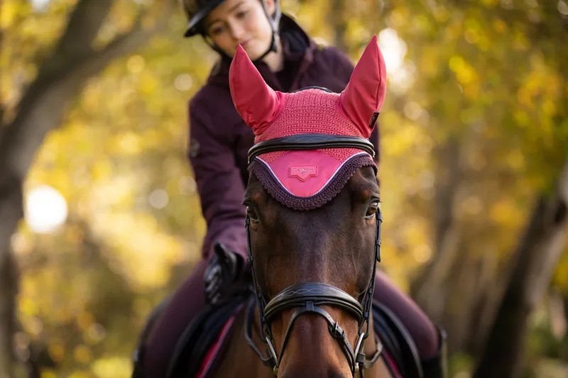 LeMieux Loire Fly Hood in Cranberry-1
