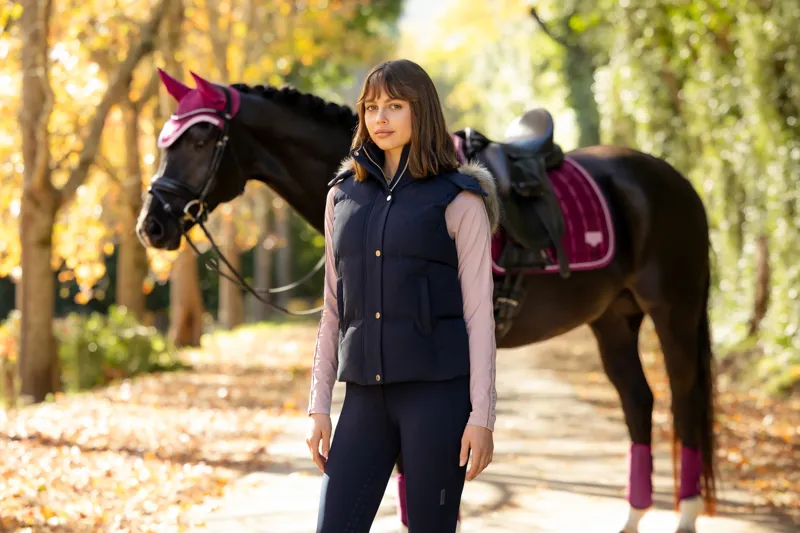 LeMieux Margot Hooded Gilet Ladies in Navy-9