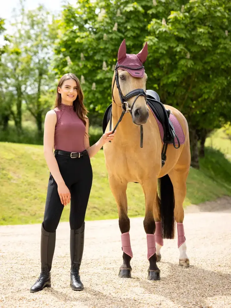 LeMieux Maria Mesh Sleeveless Base Layer in Rosewood-5