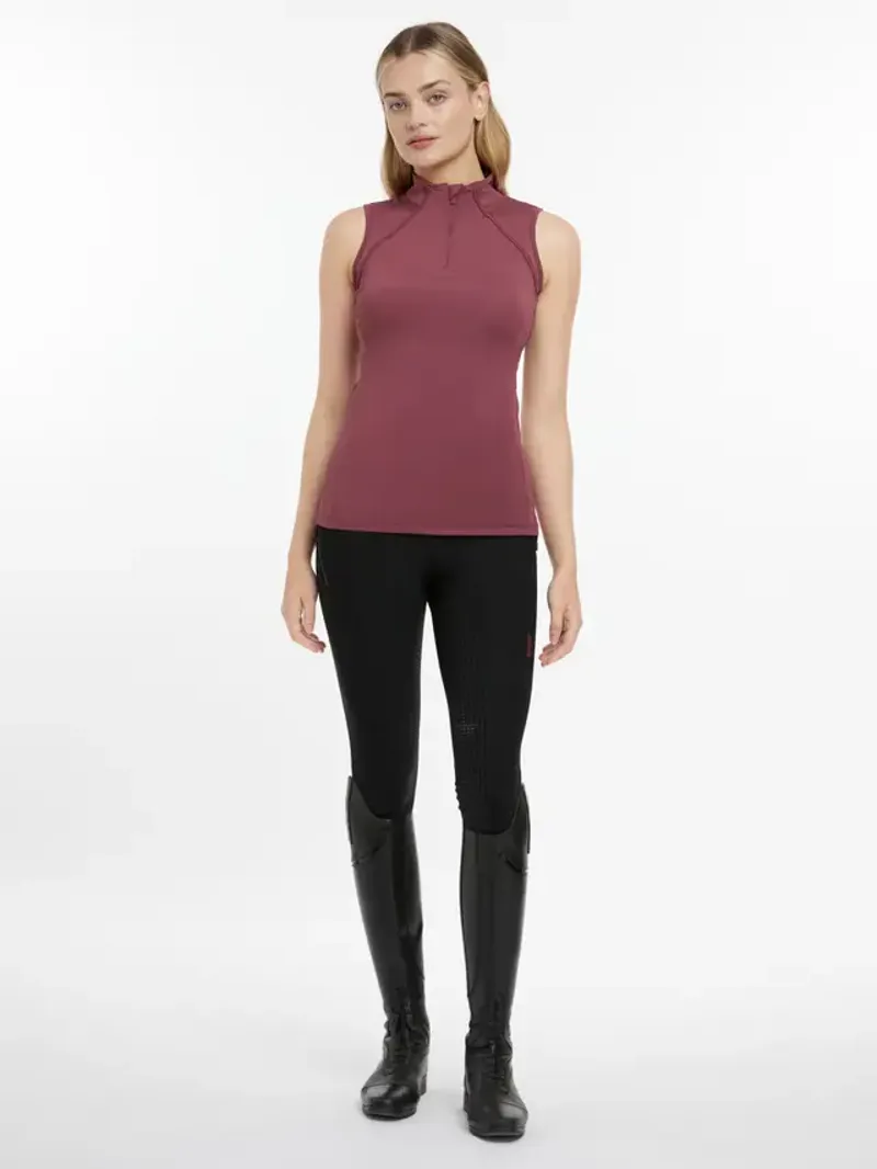 LeMieux Maria Mesh Sleeveless Base Layer in Rosewood-2