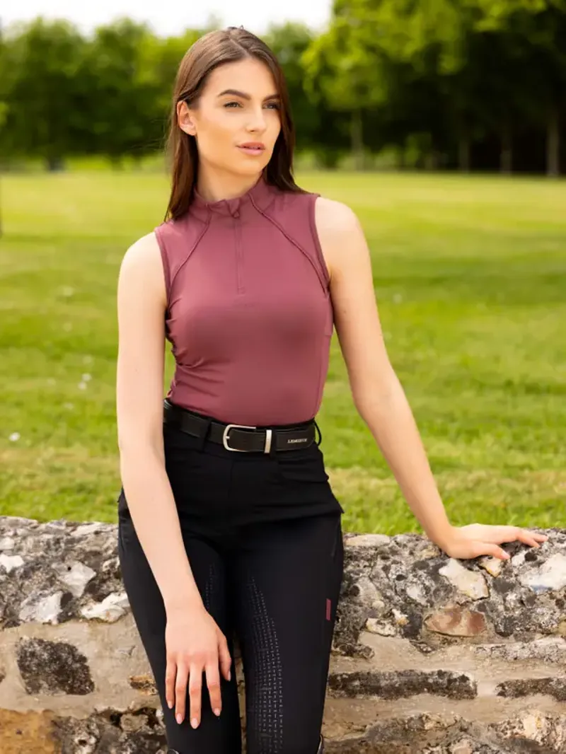 LeMieux Maria Mesh Sleeveless Base Layer in Rosewood-4