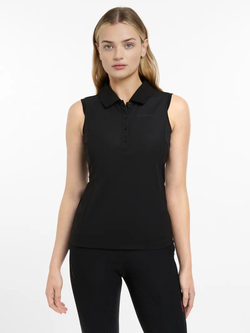 LeMieux Marissa Sleeveless Polo Ladies in Black