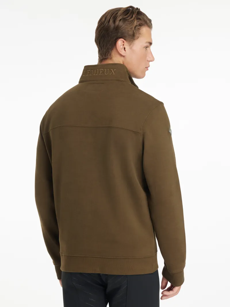 LeMieux Quarter Neck Sweatshirt Mens in Alpine-3