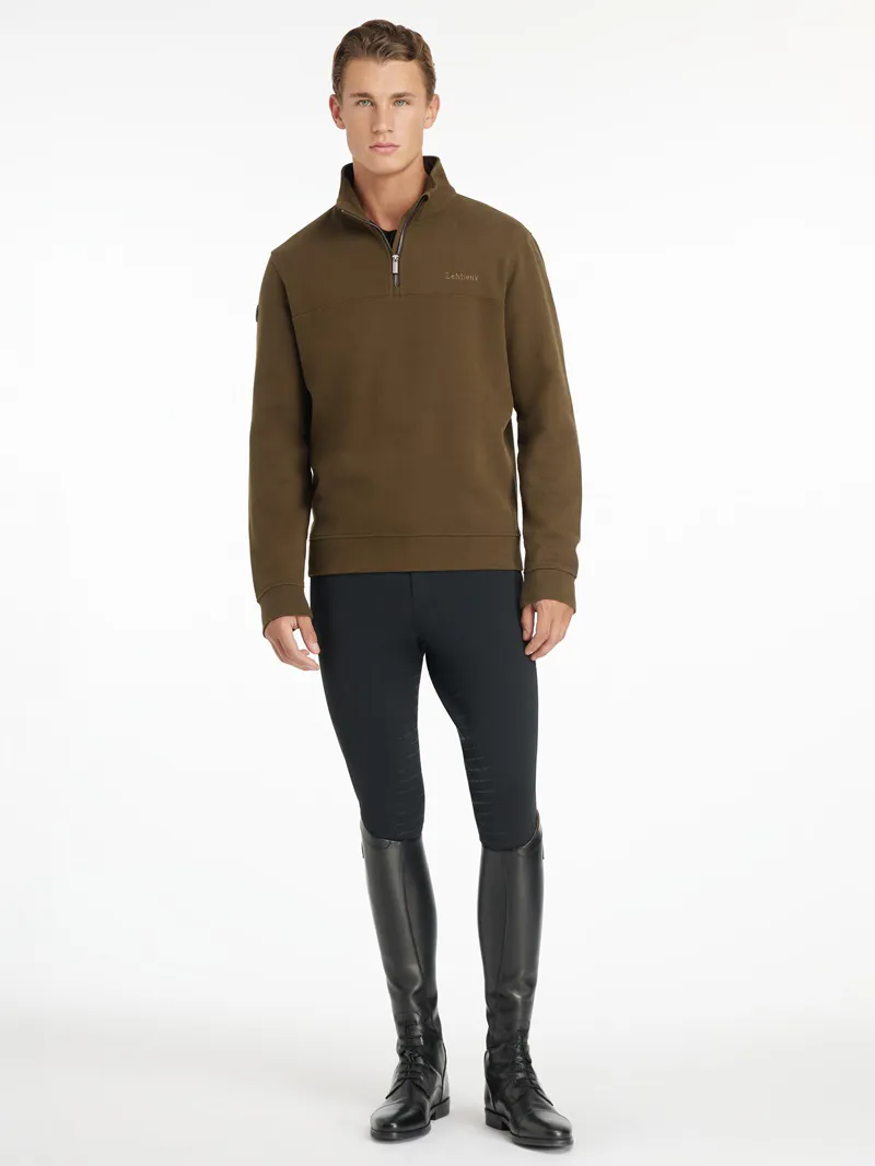 LeMieux Quarter Neck Sweatshirt Mens in Alpine-4
