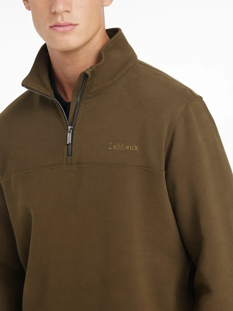 LeMieux Quarter Neck Sweatshirt Mens in Alpine-2