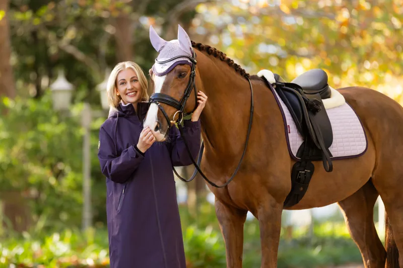 LeMieux Merino+ Suede Dressage Square in Lilac-2