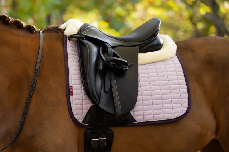 LeMieux Merino+ Suede Dressage Square in Lilac-1