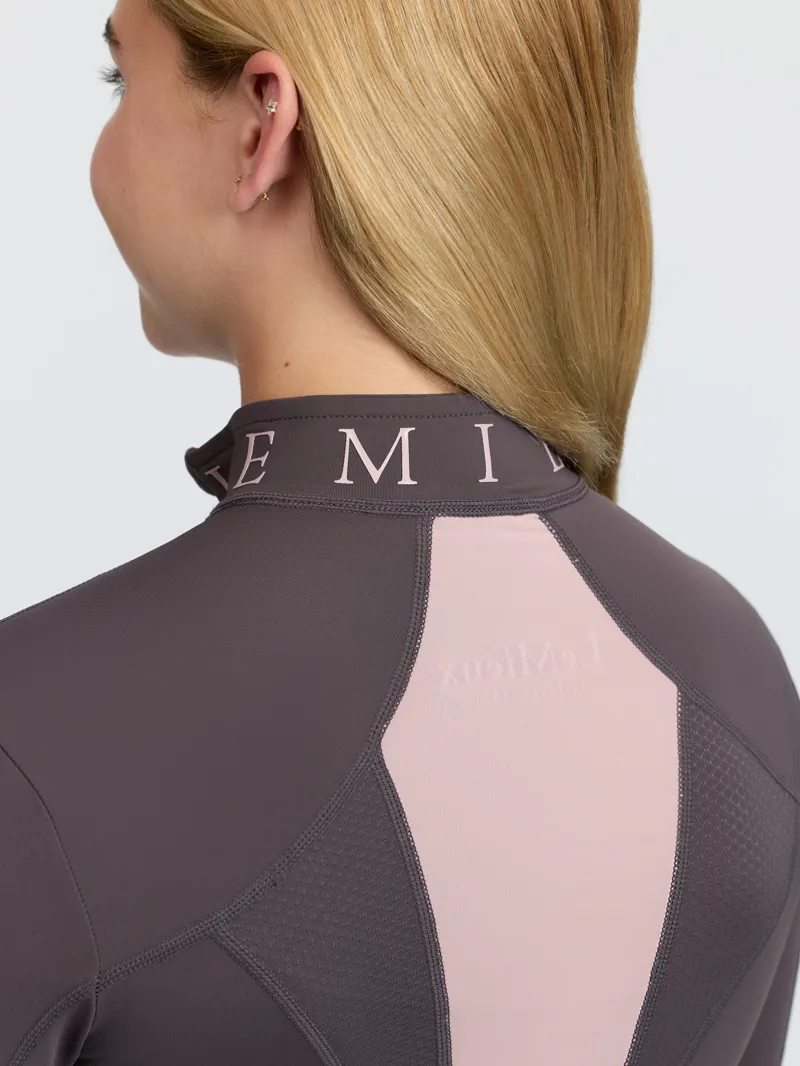 LeMieux Mia Mesh Base Layer Young Rider in Cocoa-4