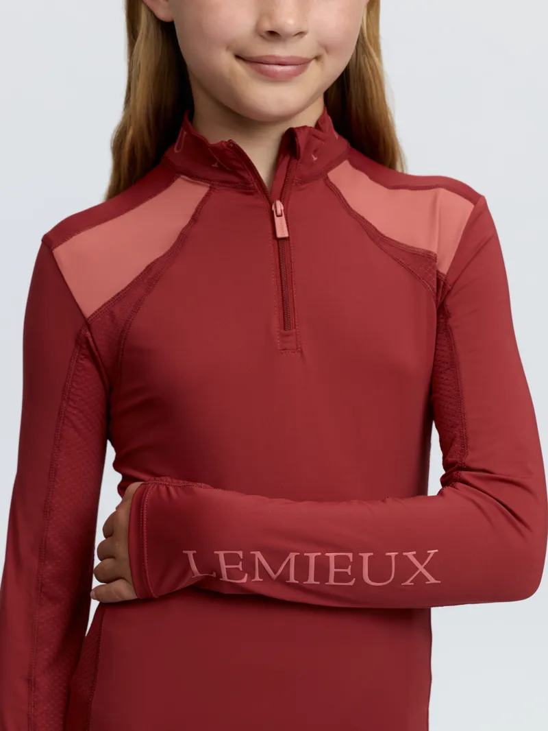 LeMieux Mia Mesh Base Layer Young Rider in Russet-1