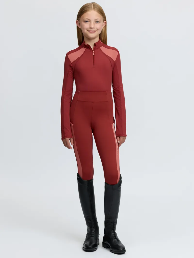 LeMieux Mia Mesh Base Layer Young Rider in Russet-4