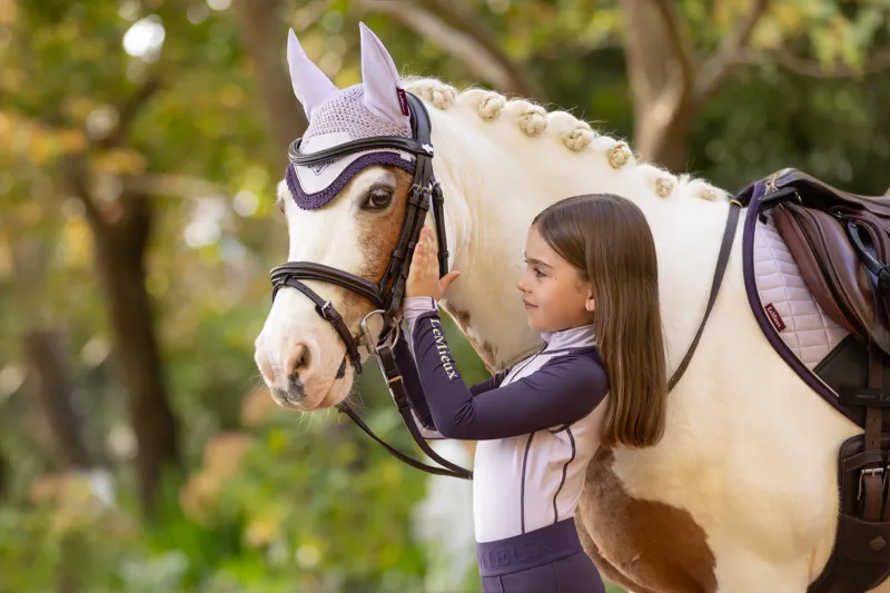 LeMieux Mini Classic Fly Hood in Lilac-1