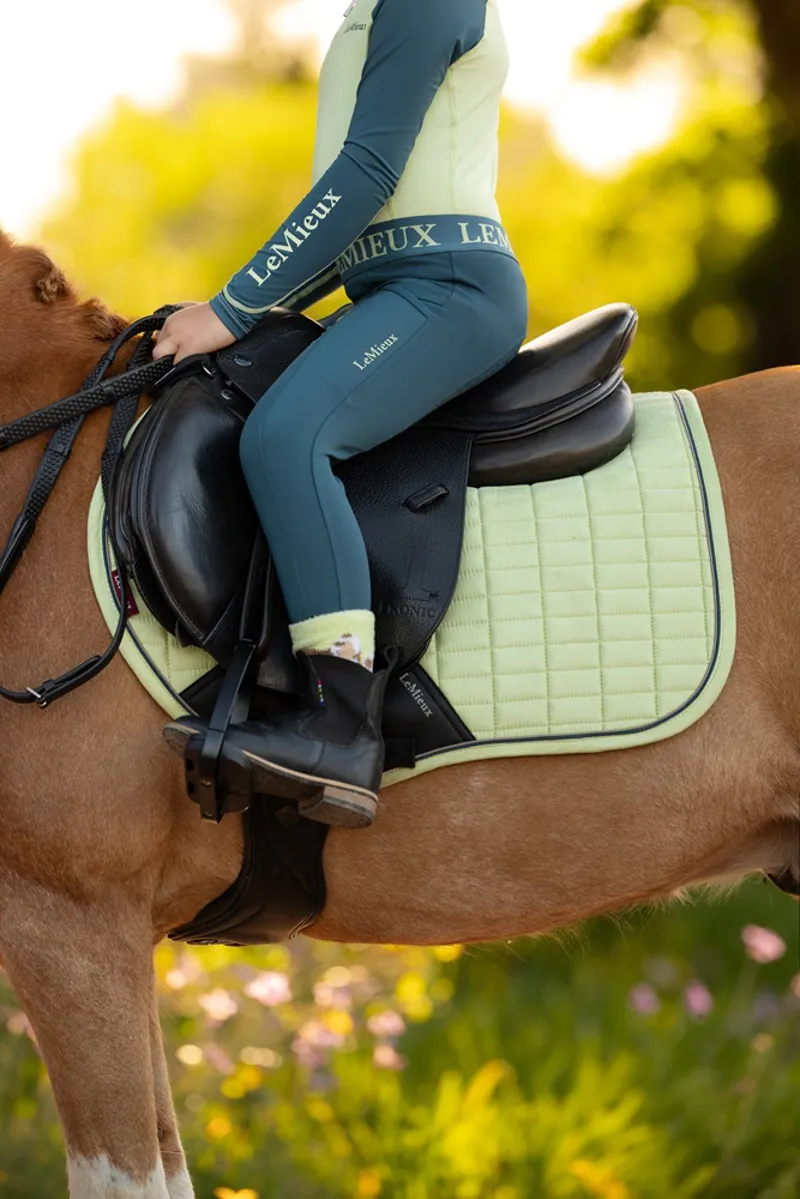 LeMieux Mini Suede Close Contact Square in Macaron-1