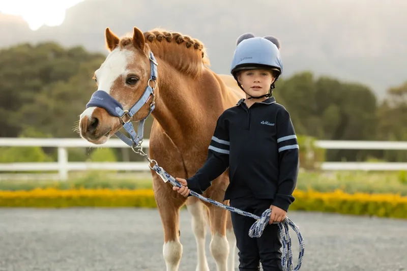 LeMieux Mini Vogue Headcollar Set in Powder Blue-1