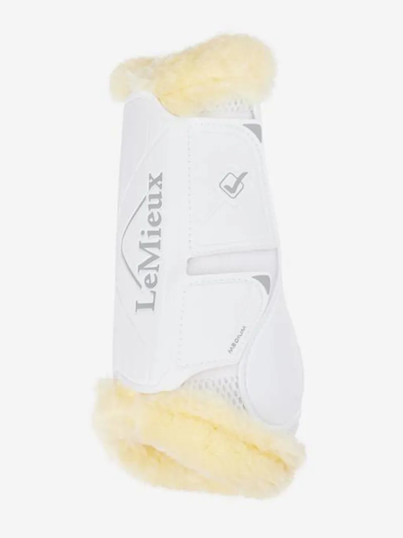 LeMieux Motionflex Dressage Boot with Fleece Edge in White
