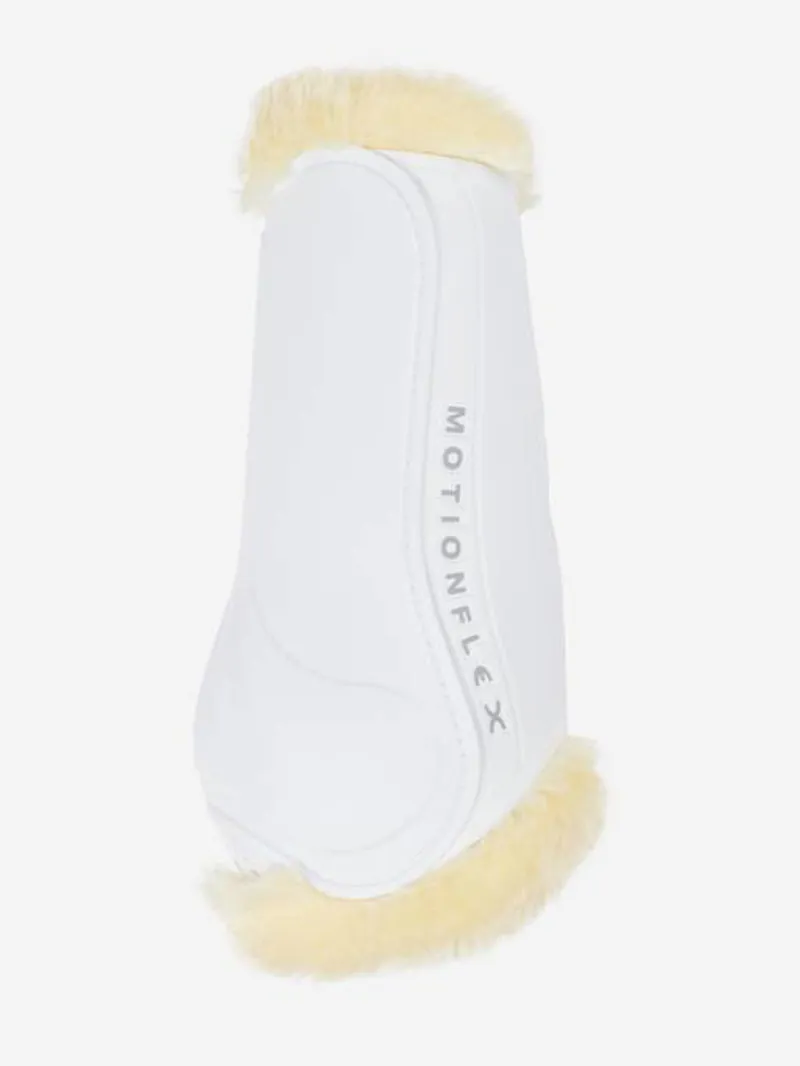LeMieux Motionflex Dressage Boot with Fleece Edge in White-1